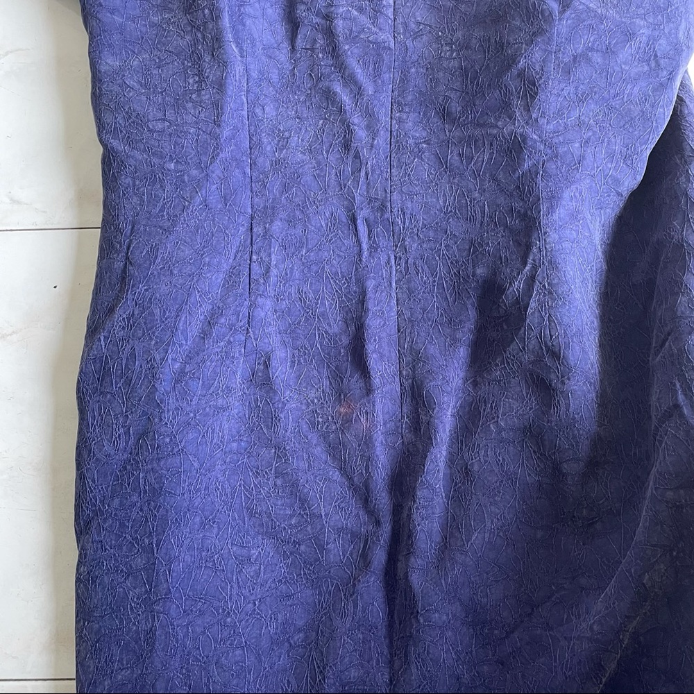 Vintage 80s St Michael from MARCS AND SPENCER 100% cupro dress! Royal blue - Picture 4 of 12